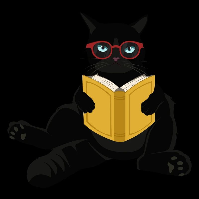 Katze Buchliebhaber Bücher Lesen