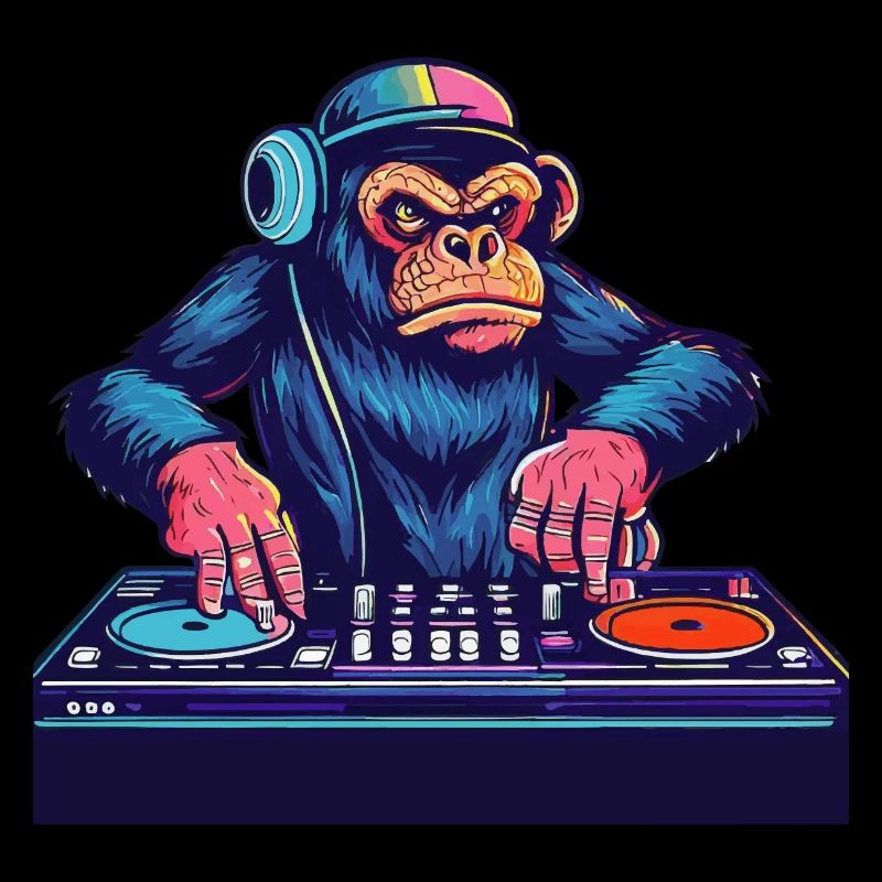 Chimpanzé DJ Gift Idea - DJ Monkey