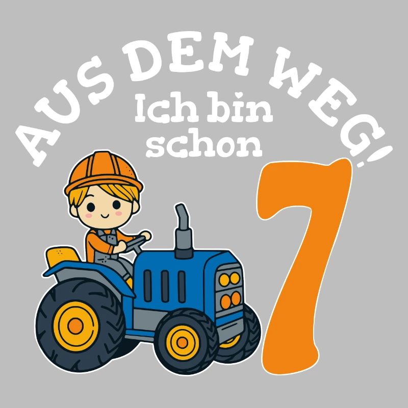 7. Geburtstag Traktor Junge
