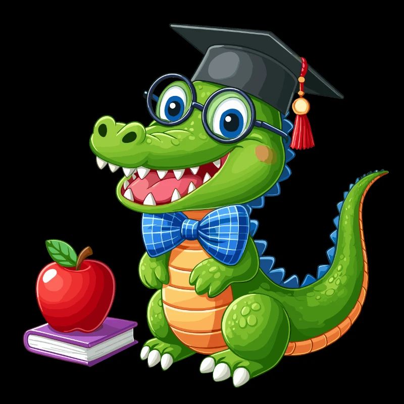 Krokodil Schüler Einschulung Schule Schulkind
