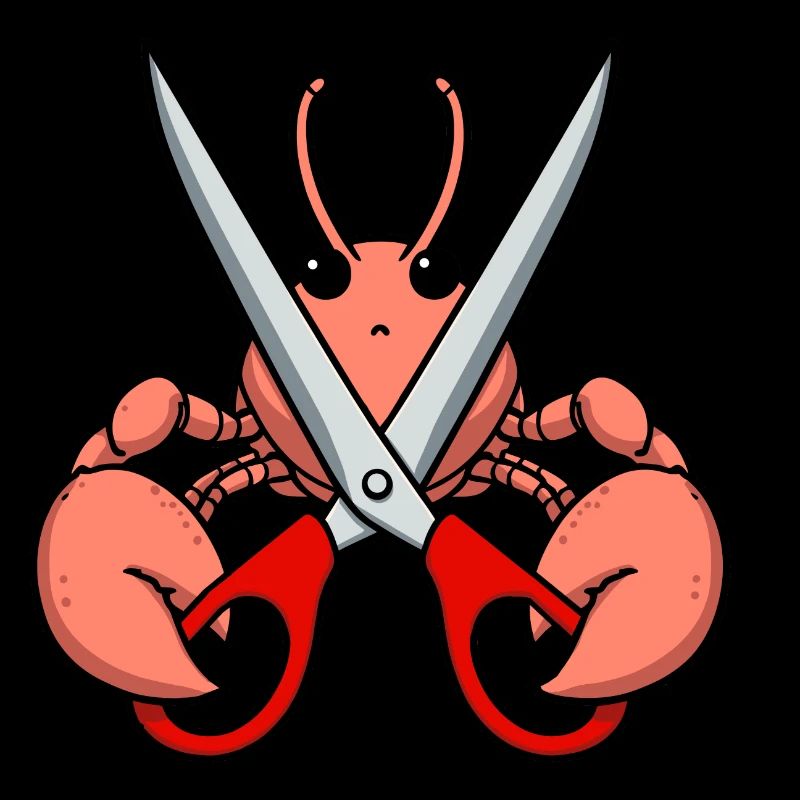 Comic Lobster Krebs Hummer Languste Meer Schere