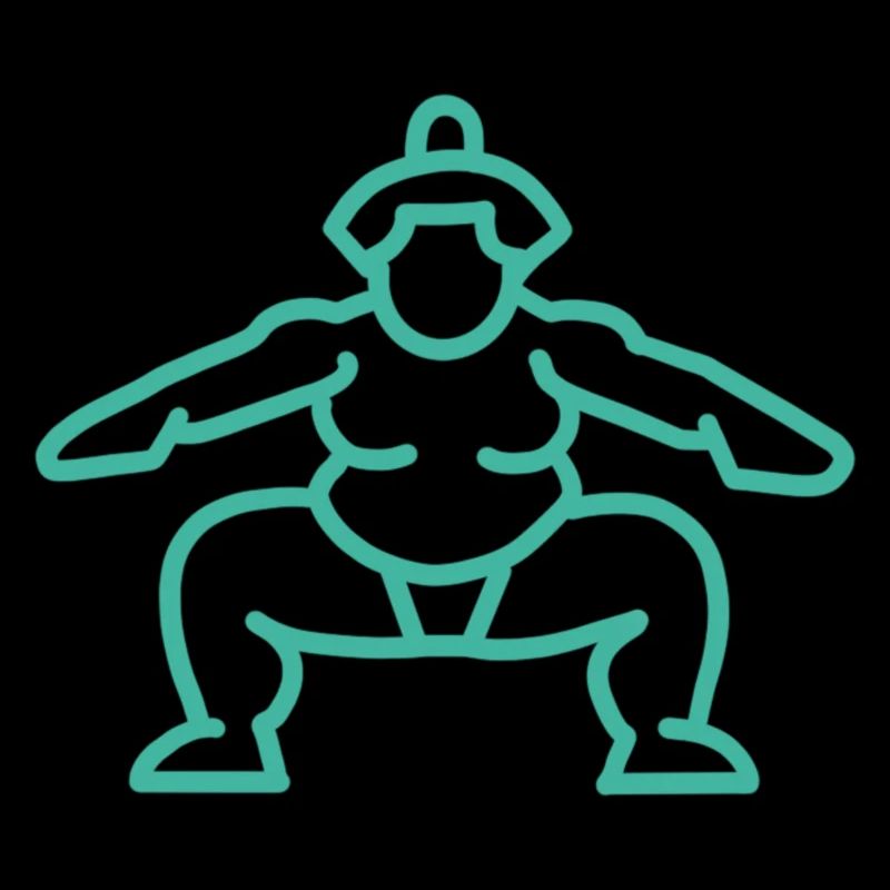 Sumo japonais turquoise