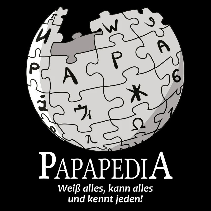 Papapedia wikpedia Vatertag Papa Dad Geschenk neu