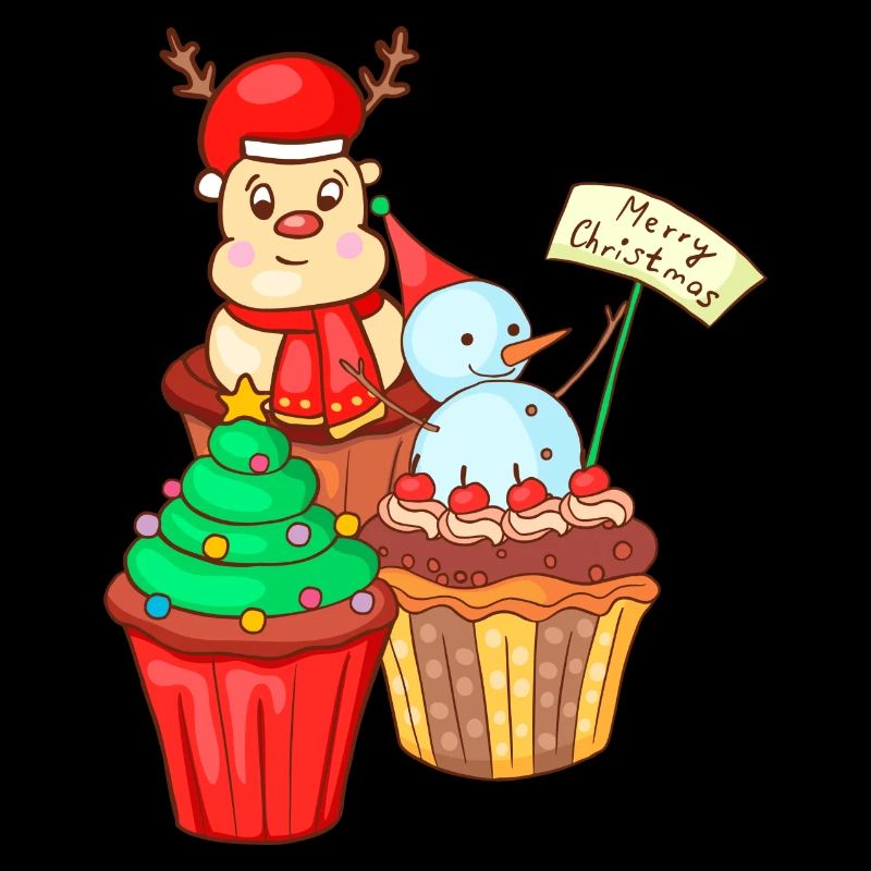 Gâteau de muffin gâteau de Noël cuisson