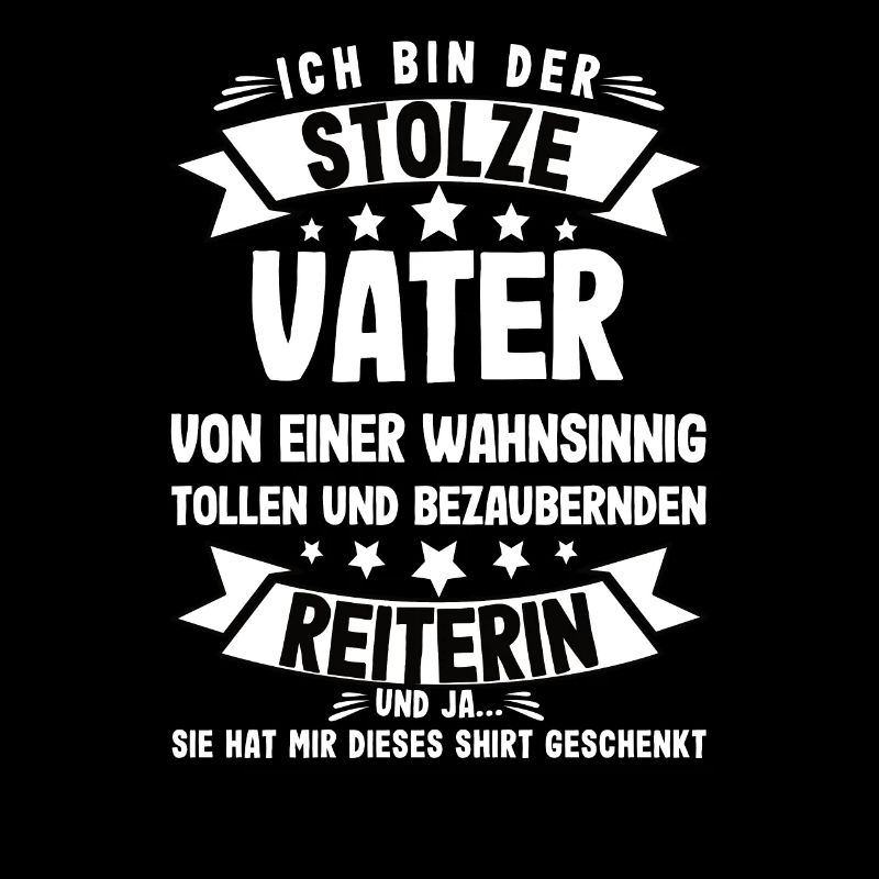 Stolzer Vater einer Reiterin Reitermädchen