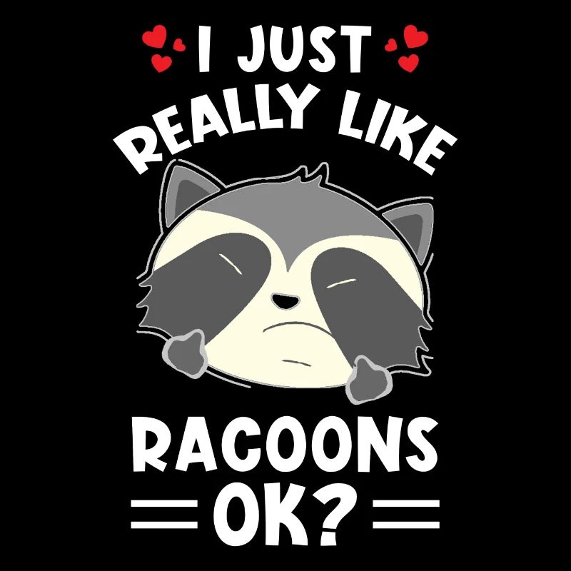Waschbär Spruch I just really like Raccons ok