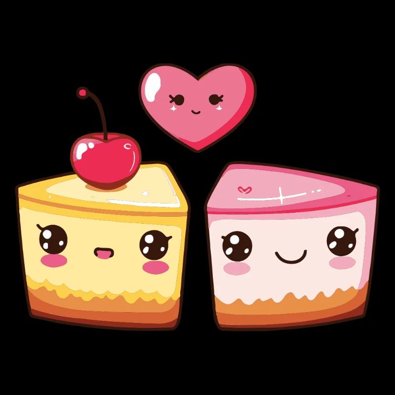 Cheesecake Couple Love Cake Heart Comic