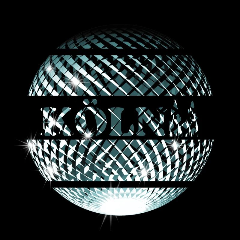 Köln Logo mit platinblauer Diskokugel