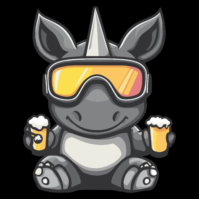 Nashorn Apres Ski Bier Comic