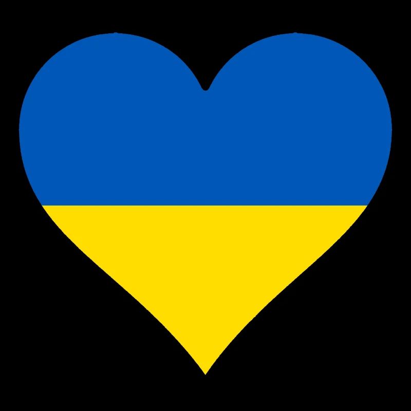 Ukraine Herz Nationalfarben