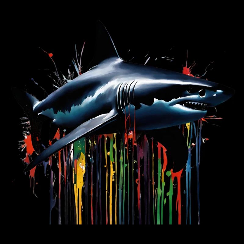 Bunter Hai paint Art