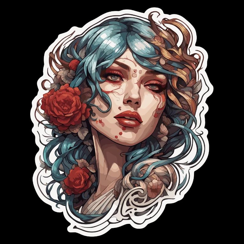 Frau / hübsch / Porträt / Tattoo / Model