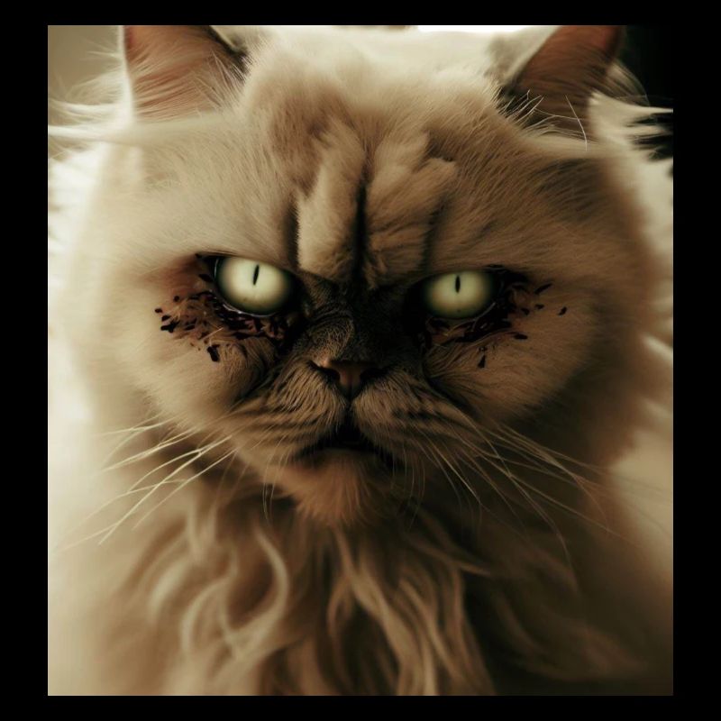 Le chat persan Negan: un vampire