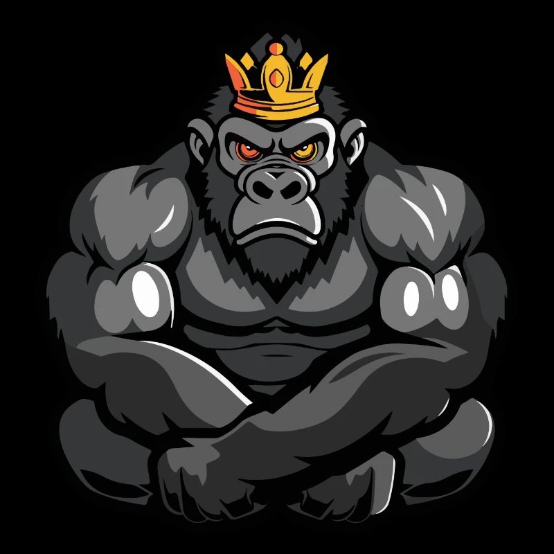 Couronne de dessin animé de gorille