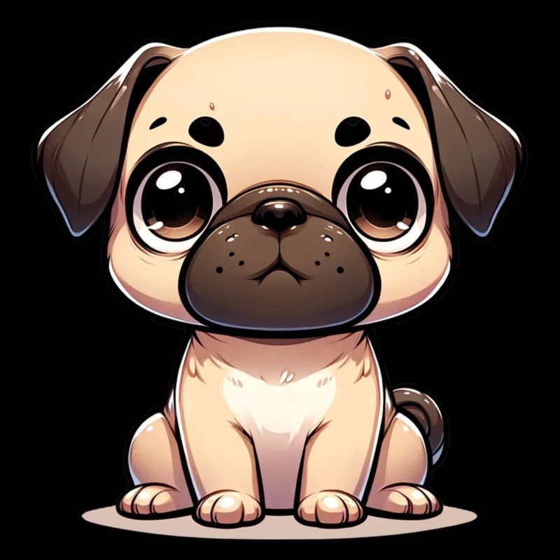 Illustration numérique de mignon Carlin