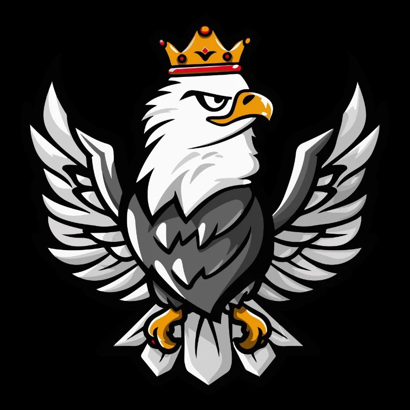 Aigle Cartoon Couronne