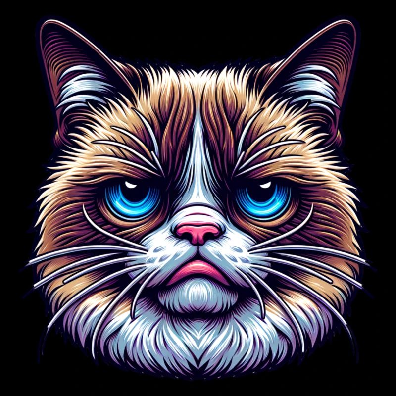 Cat with bad mood