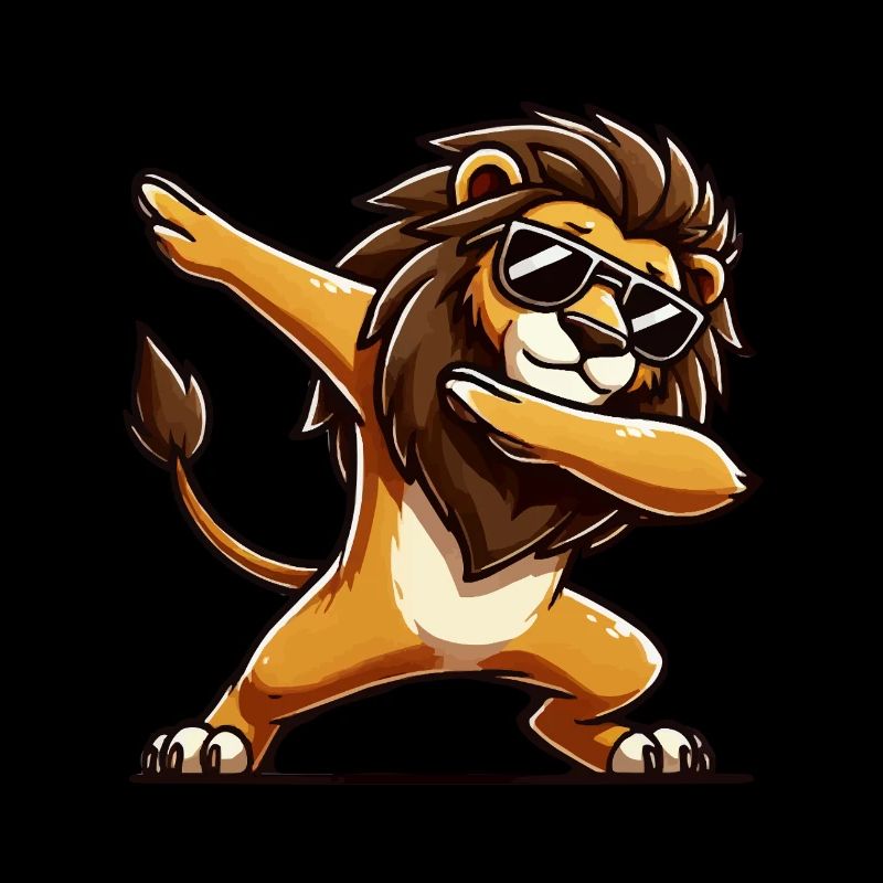 Lion Bande dessinée Dabbing