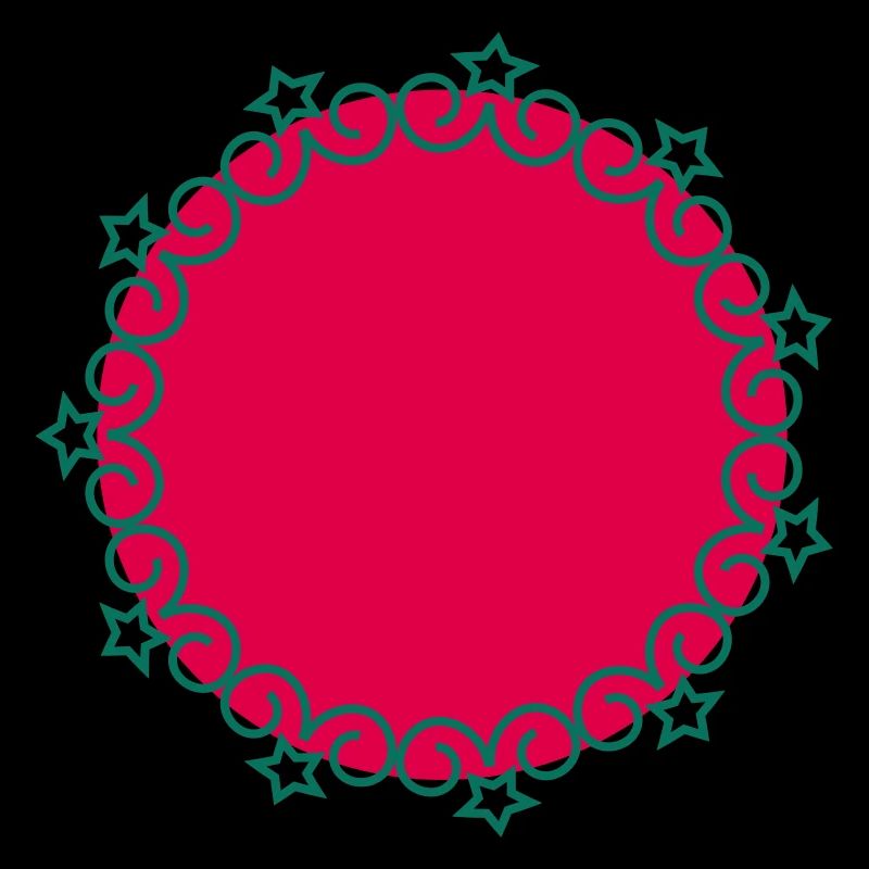 Circle star border frame