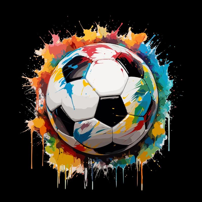 der Fußball in Farbe