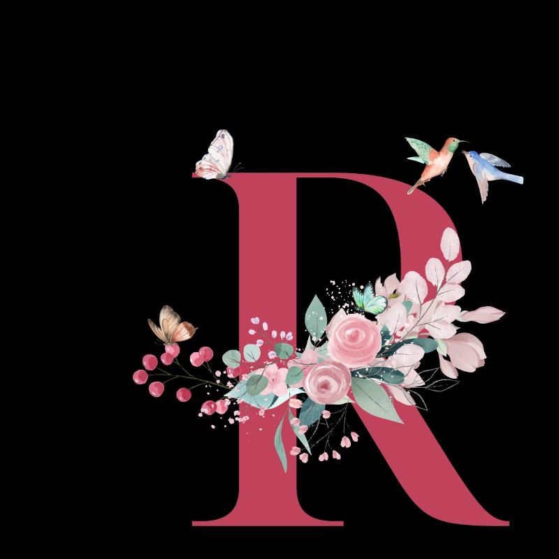 Letter R Floral - Geschenkidee