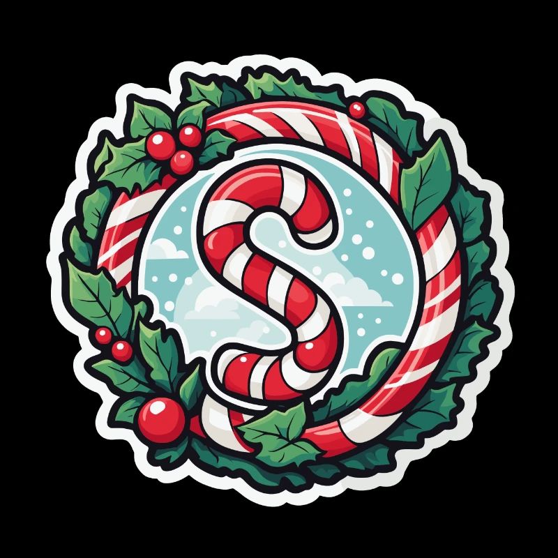 Candy Cane Christmas Drawing