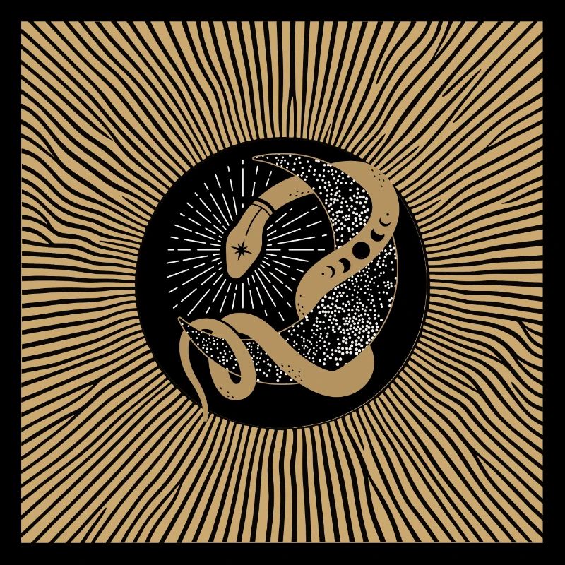 Serpent magique doré