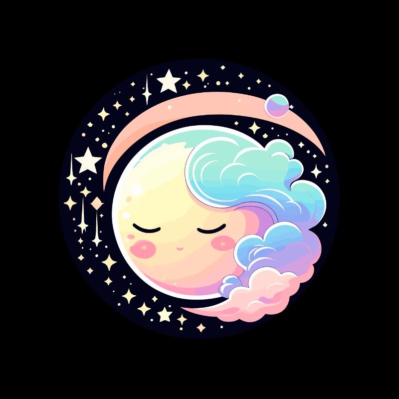 Moon Landscape Illustration