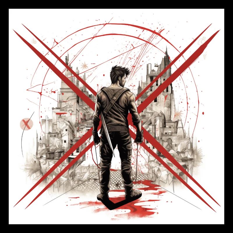 Comic Style "Red X"