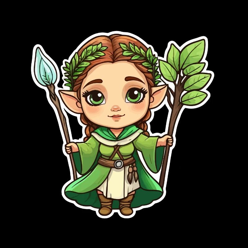 Druidin Druide Fantasy Illustration
