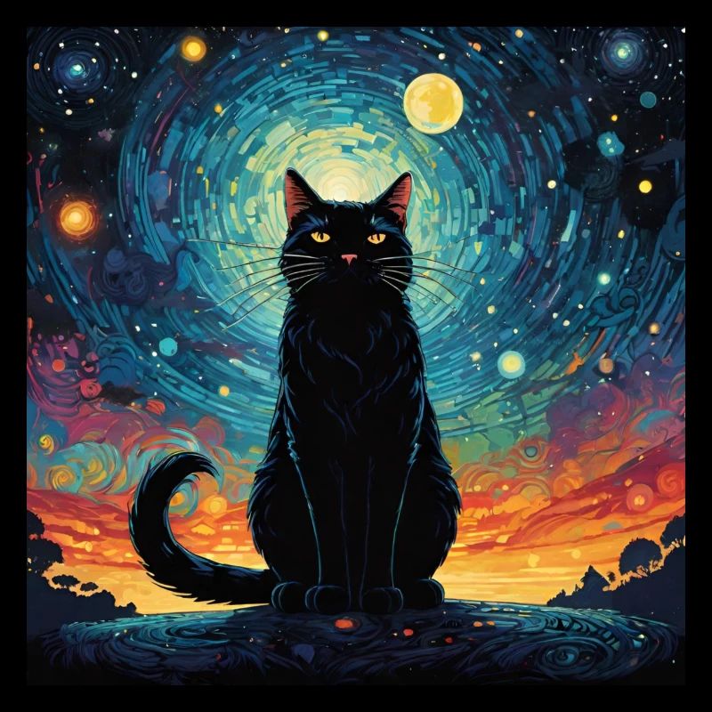 Schwarze Katze Chat Noir