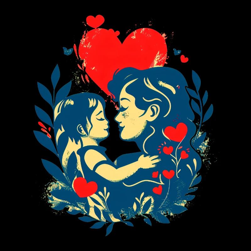 Mère et enfant en face