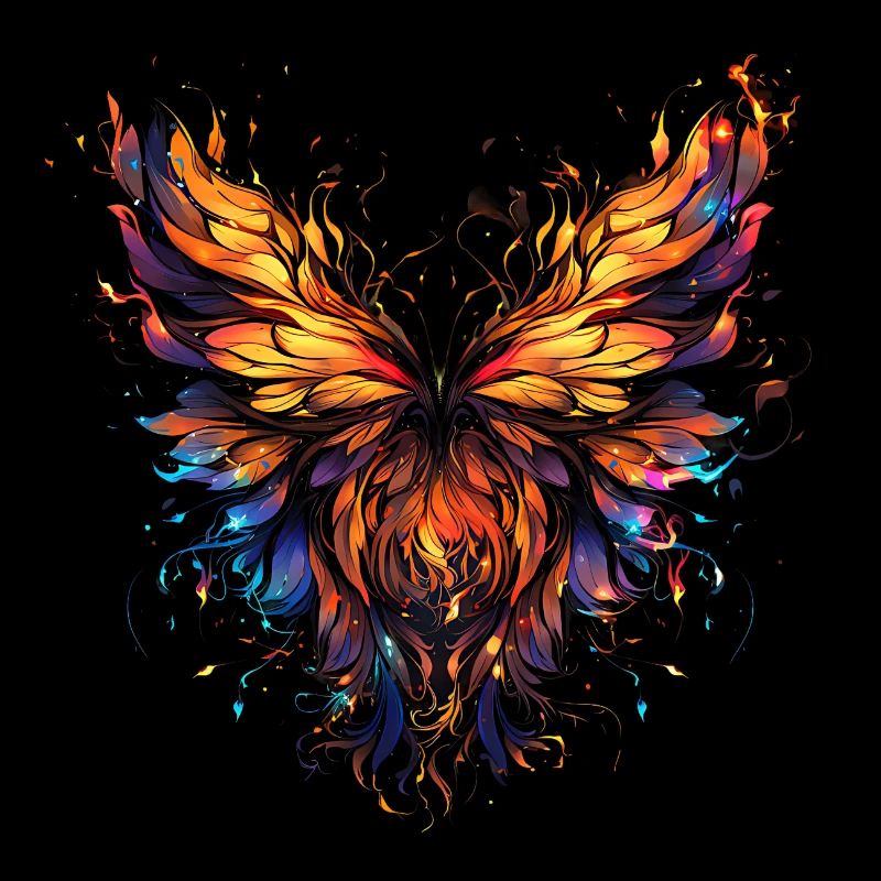 Leuchtender Schmetterling Farbenfroh