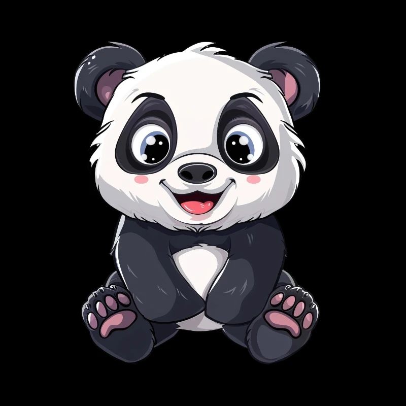 Panda mignon avec de grands yeux