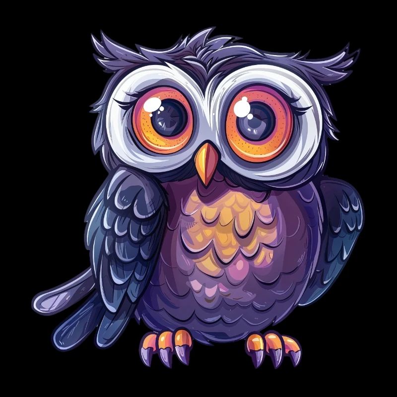 Hibou espiègle avec de grands yeux