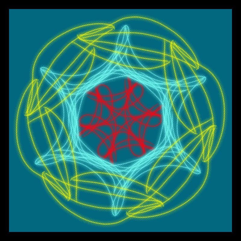 Colorful abstract geometric star