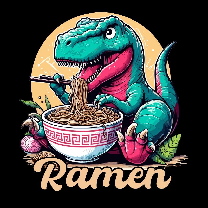 Mignon T-Rex Ramen Dinosaure Cadeau