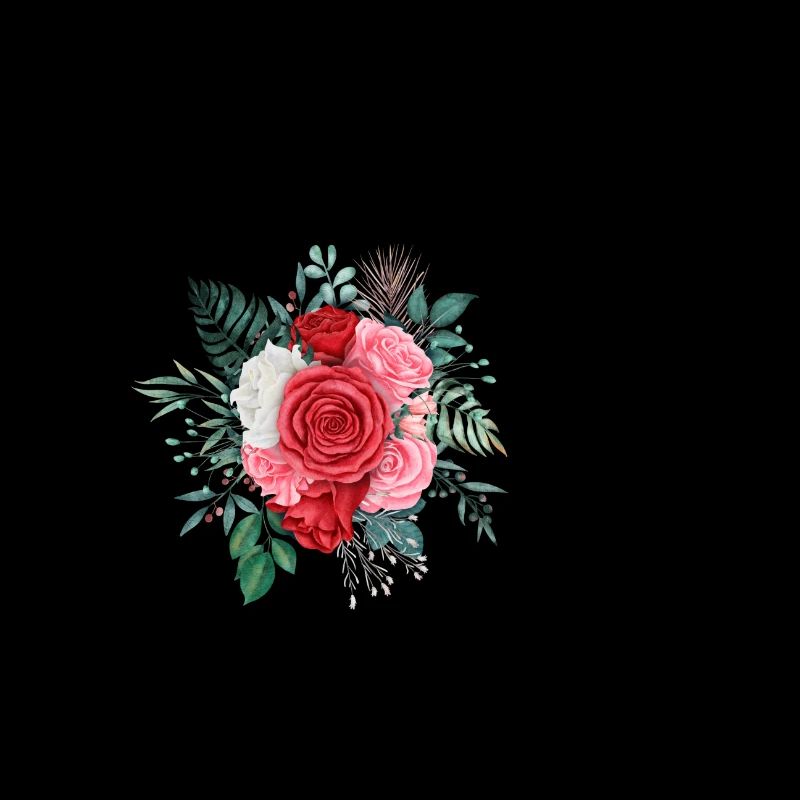 Roter Blumenbuchstabe R