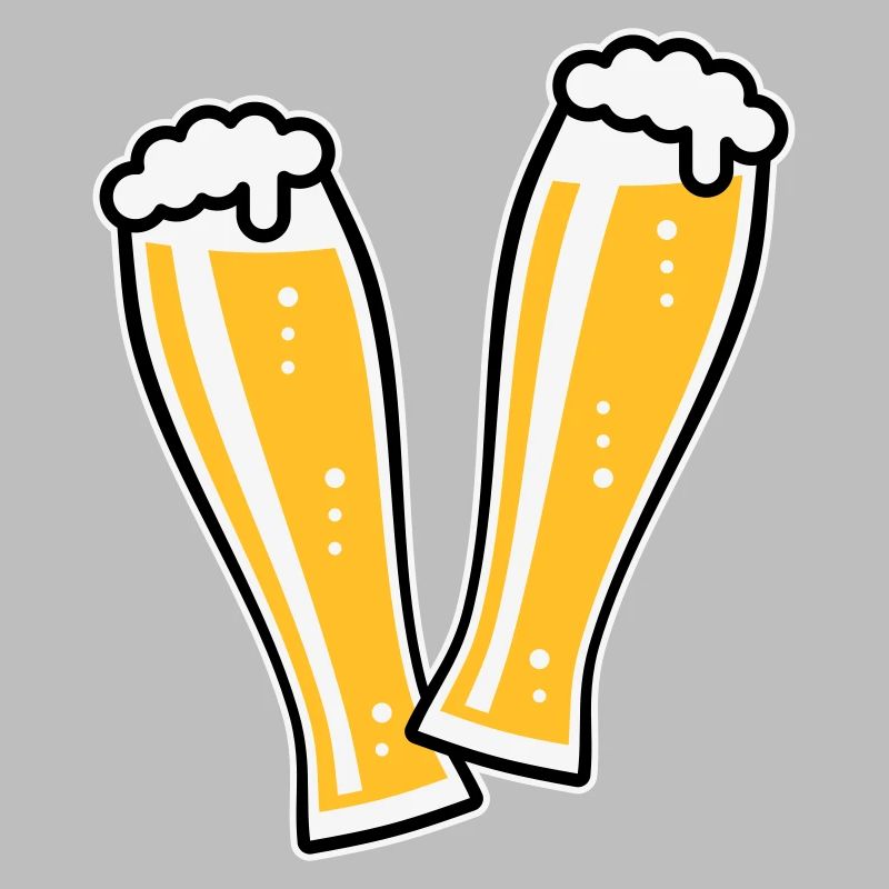 2 Weißbiergläser Stoßen An (Bier Weizenbier / 3C)