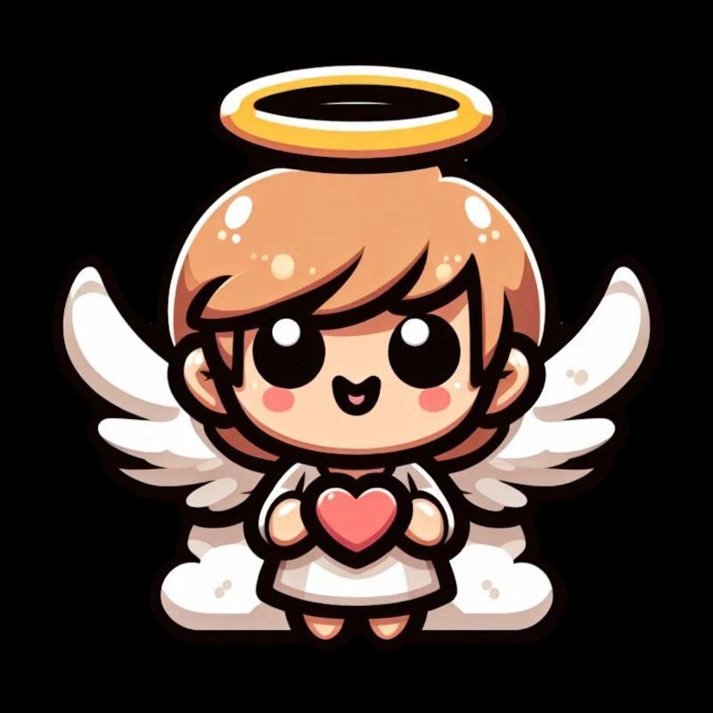 Ange de dessin animé mignon