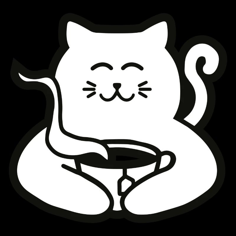 Katze mit Tee Earl Grey