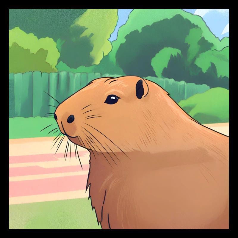 Un capybara brun