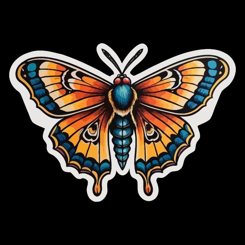 Papillon de nuit Néo Traditionnel