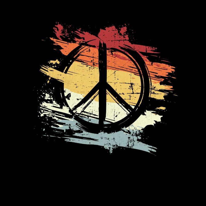 Retro Vintage Design Friedenszeichen Peace Zeichen