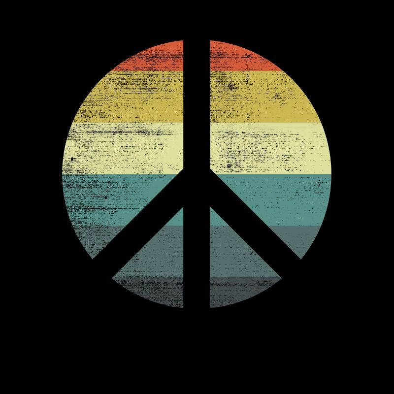 Retro Vintage Design Friedenszeichen Peace Zeichen