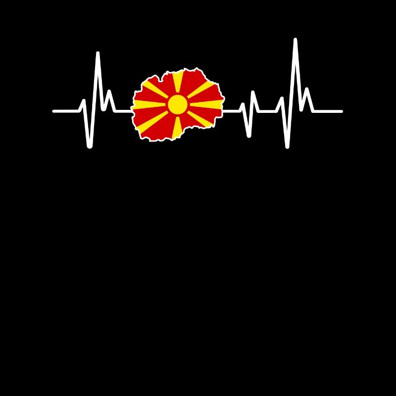 Heartbeat Design Drapeau macédonien Macédoine