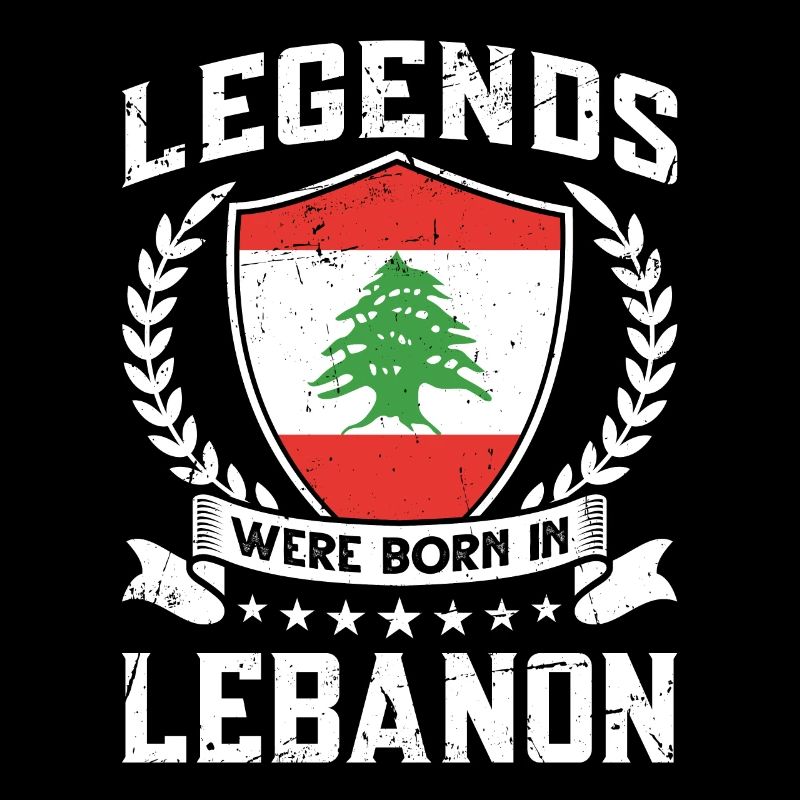 Vintage Design Drapeau Libanais Liban