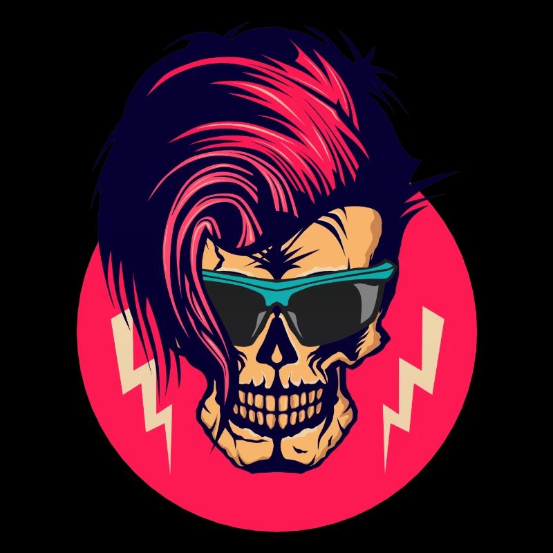 tete de mort hipster punk crane skull eclair coiff