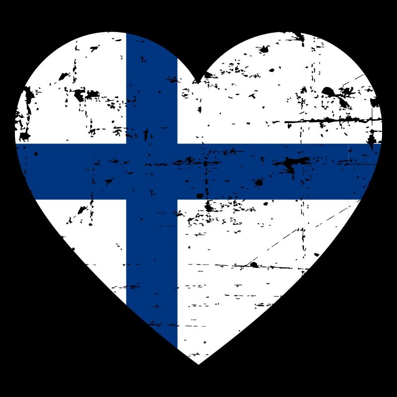 Finnland Herz Flagge