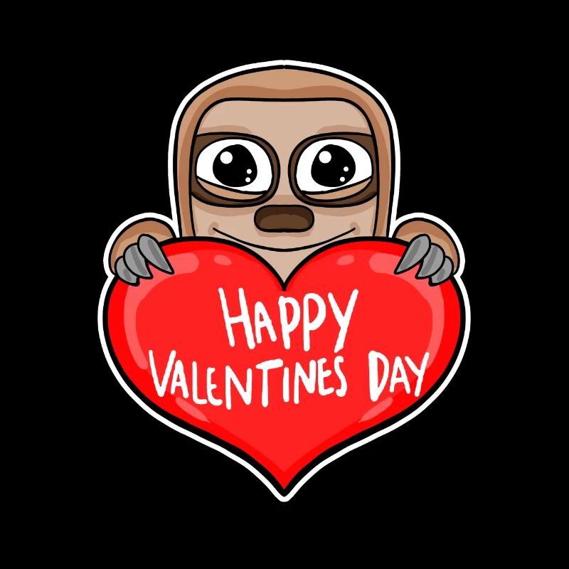 Valentinstag Herz Faultier